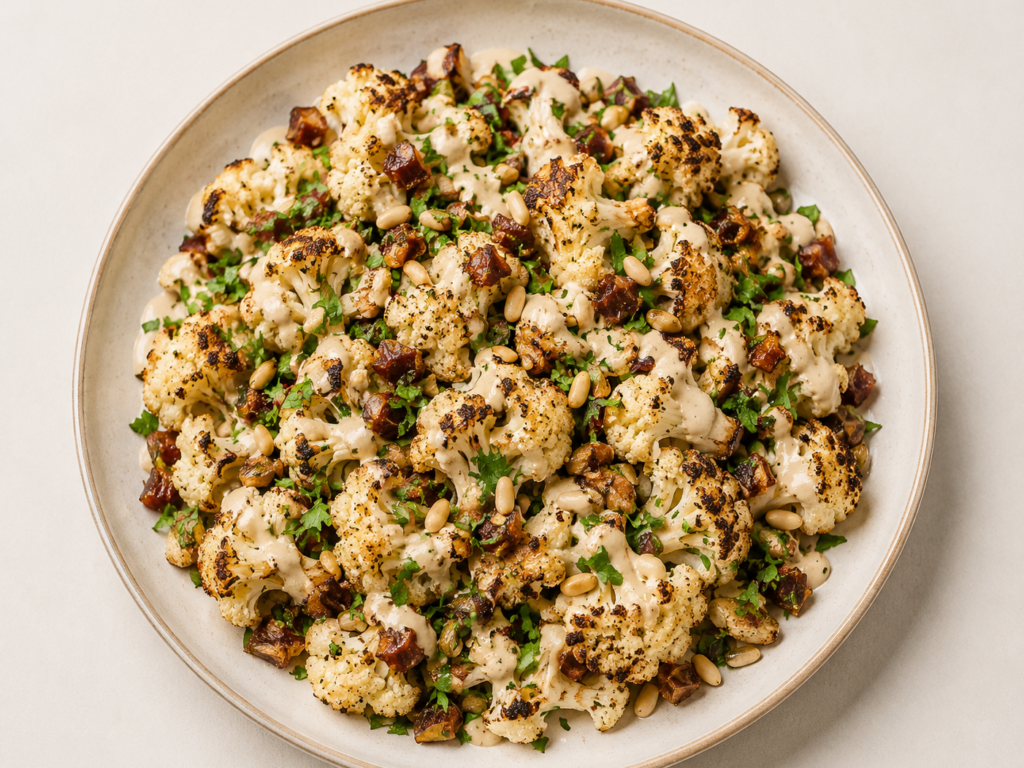 Cauliflower with tahini & pine nuts Salad