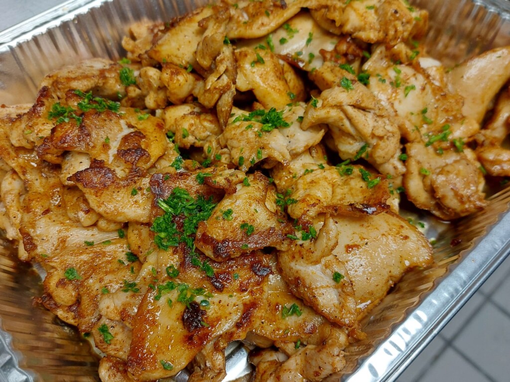Pargiot with mushrooms & onions