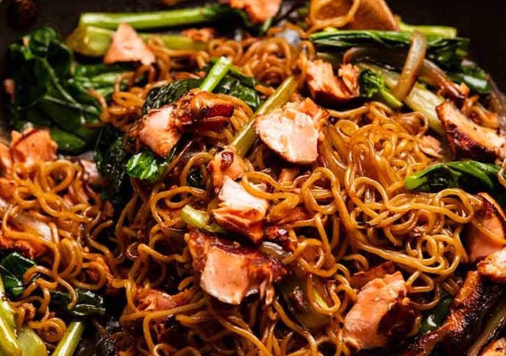Noodles, Teriyaki & Salmon
